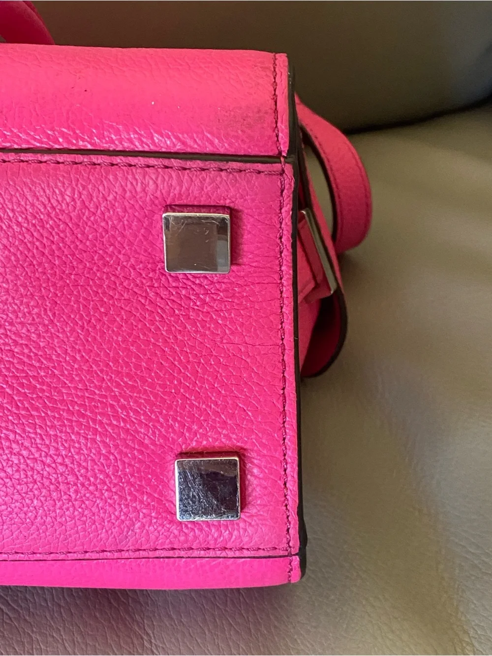 Michael Kors Hot Pink Leather Satchel
